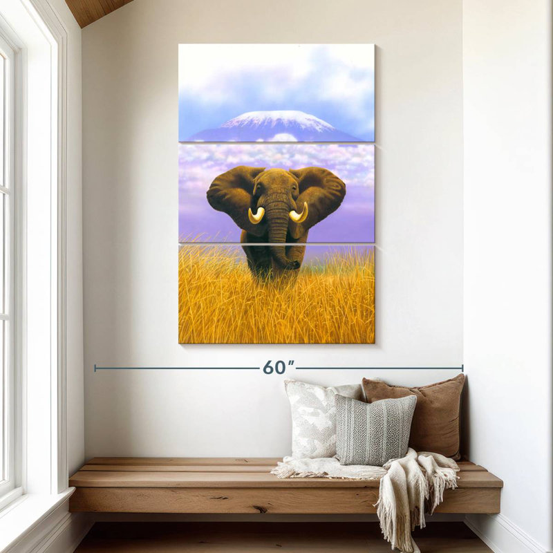 Brampt Elephant At Table Mountain, 50" H x 32" W