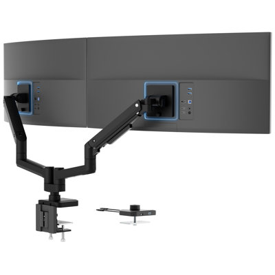 Heavy-Duty Dual Monitor Mount with Gas Spring Arms