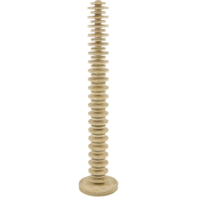 Lampe sur pied Eliseo, Blanc, Naturel