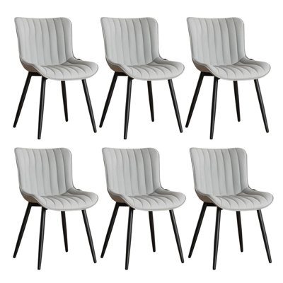 Chaises de salle à manger rembourrées en cuir Heitger