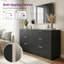 Commode à six rangées à six tiroirs, commode blanche texturée de style moderne-37529560