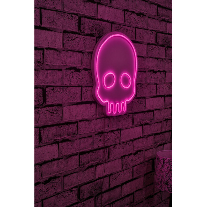 Bande d'éclairage flexible à DEL néon, imperméable IP67, rose, 14 x 13,8 x 0,8 pouces | Système de suspension murale encastré 12 V DC, 22,7 W | Parfait pour la décoration intérieure, les fêtes et l'éclairage d'ambiance | Facile à installer, prise de type C