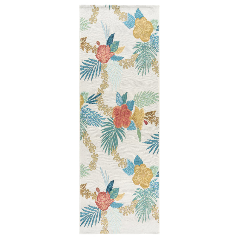 Tapis intérieur / extérieur Reyn Spooner Kona Coast Laka, Tapis de couloir 2 pi 1 po x 6 pi