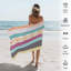 Serviette de plage surdimensionnée Boho blanc jaune jaune noir dégradé doux absorbant à séchage rapide serviette de bain pour adultes, couverture de voyage moderne minimaliste Ombre