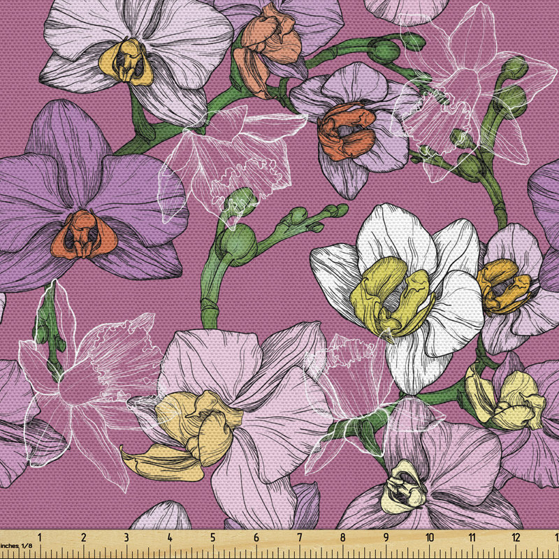 Pellegrino Colourful Romantic Flowers Fabric
