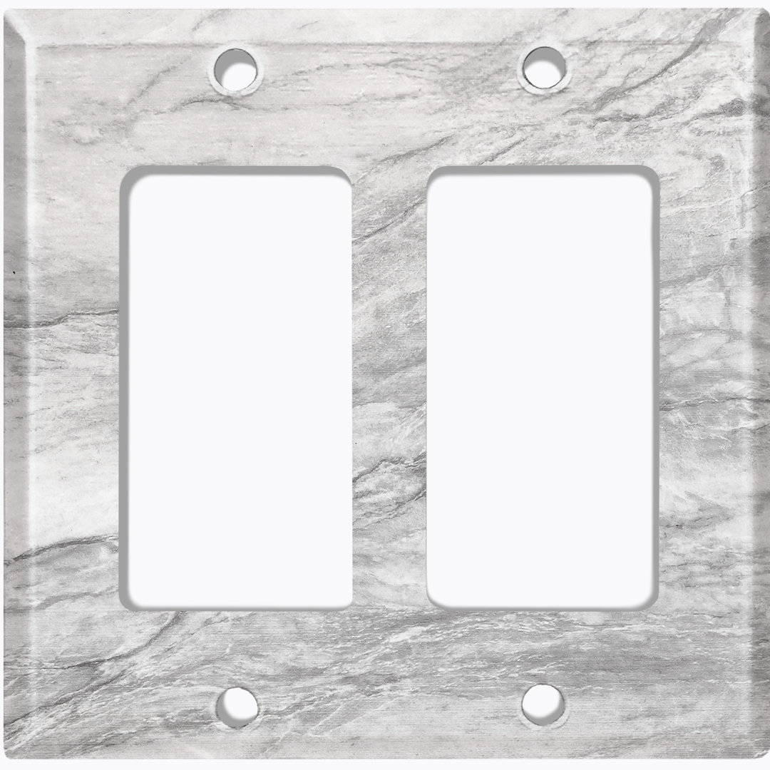 Marble Gray Print 5 Patterned 2 - Gang Rocker Standard Wall Plate WorldAcc