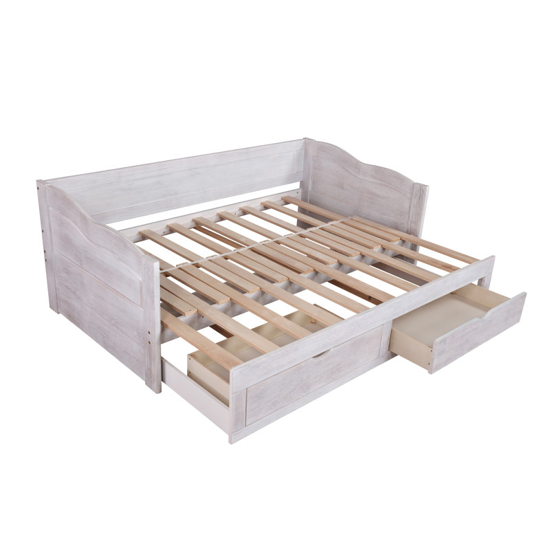 Lit de jour simple avec couchette Oakleaf, Blanc