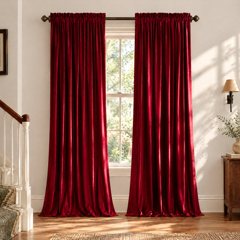 Rideaux en velours thermiques, isolants phoniques et épais, mats, résistants à la chaleur et au froid, pour la décoration intérieure, 2 panneaux