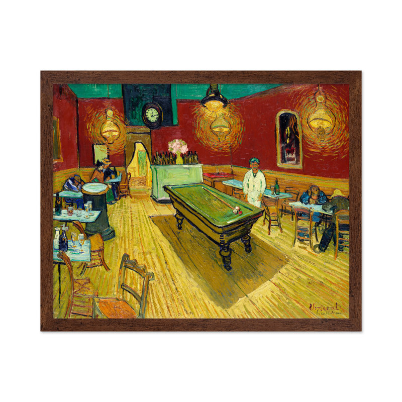 Van Gogh - The Night Cafe, Affiche, Encadrement brun, H 11 po x l 14 po