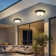 Outdoor Motion Sensor Ceiling Light With Remote, Dusk To Dawn Flush Mount Fixture For Patio/Garage