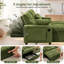Canapé-lit d'angle en velours vert de 208 cm (82 po) avec lit gigogne, méridienne de rangement et port USB, idéal pour le salon et l'appartement.-1472528821
