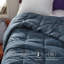 Insert de couette en duvet synthétique à motif de carrés en duvet synthétique - bleu marine, édredon toutes saisons-126171477-101518295