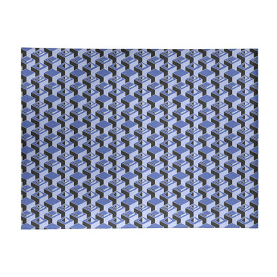 Tapis noir/bleu/bleu claire skyscrapers