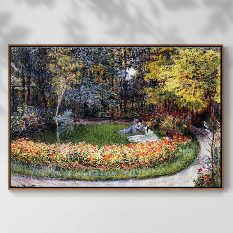Dans le jardin, 1875, Noyer, H 17 po x l 25 po x P 2 po