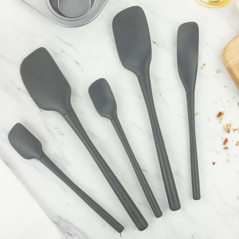 Flex-Core Silicone Handled Spatula 5 Piece Set For Meal, Pesto