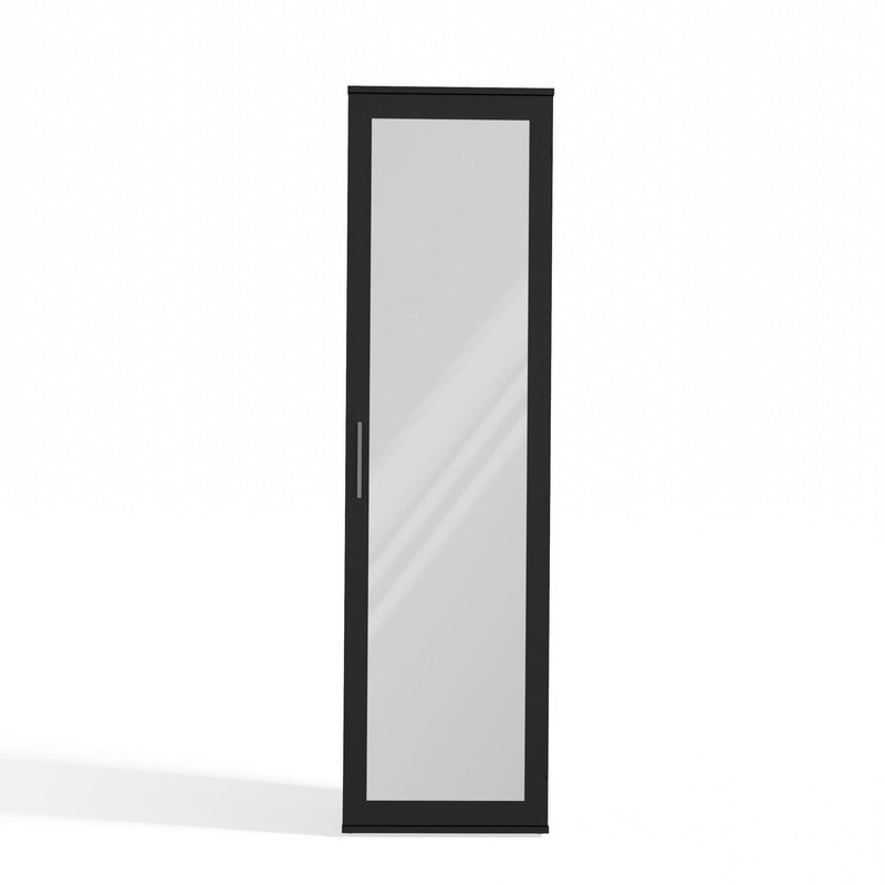 Hyland 1 Door Laminate Wardrobe, Black