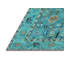 Tapis oriental en laine / polyester tissé à la machine 6 pi x 9 pi bleu / bleu clair / jaune Oriental