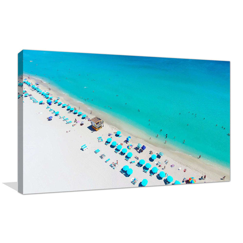 « summer beach days », reproduction de photo sur toile tendue, H 36 po x l 60 po x P 1,5 po