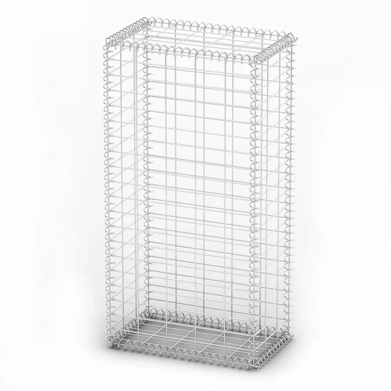 Gesele Grey Metal Gabion Basket, 100cm H x 50cm W x 30cm D