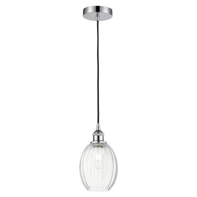 Edison - Ameiya - Mini-luminaire suspendu 1 lumière avec cordon et abat-jour
