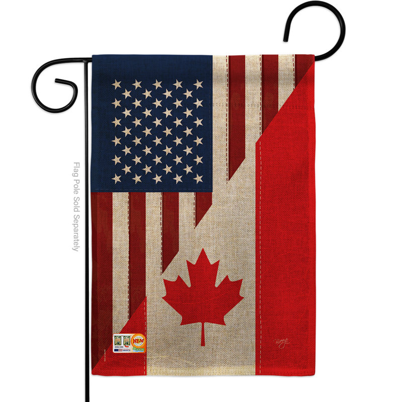 En toile jute 2 côtés american 18,5 x 13 po drapeau de jardin