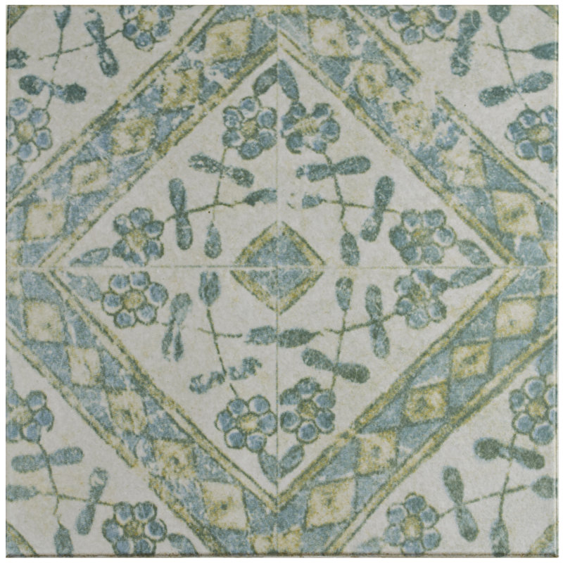 Klinker Retro 13" x 13" Ceramic Patterned Wall & Floor Tile