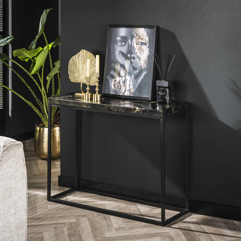 Pennrock 100cm Solid Wood Top Console Table