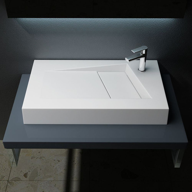 Durovin Bathrooms 460mm L x 800mm W Natural Engineered Stone Rectangular Sink