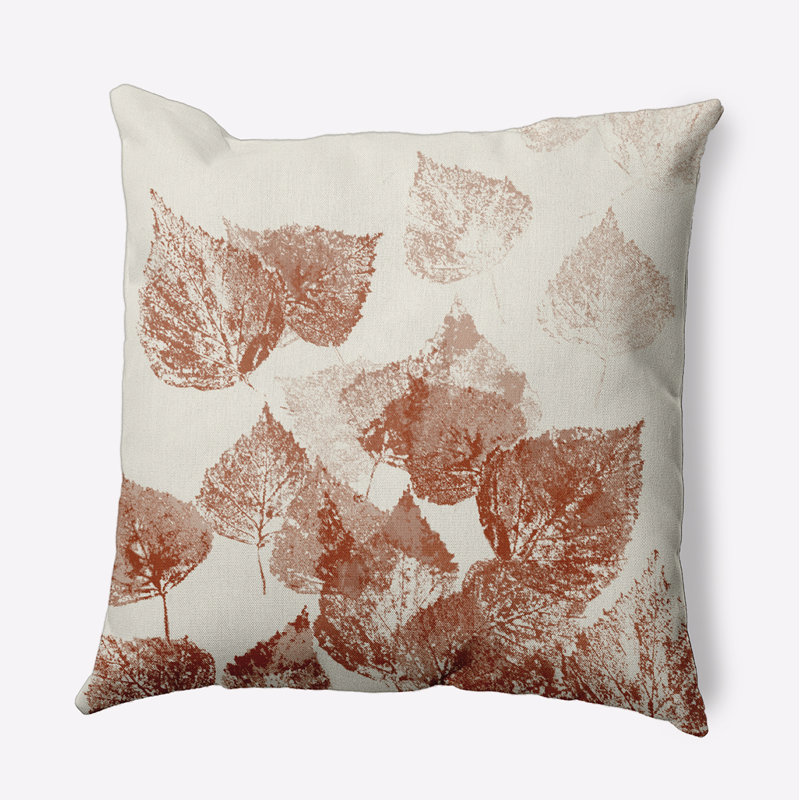 Housse et housse pour coussin carré, H 16 po x l 16 po x P 6 po, Rouille