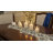 Embroidered Beaded Blue White Table Runner with Glass Bead Embroidery for Christmas and Home Decor-1009469661