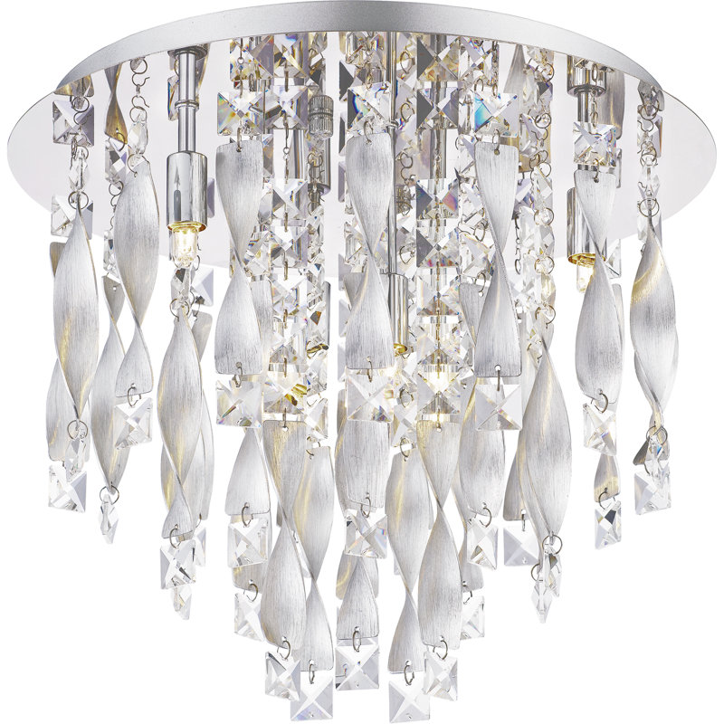 Plafonnier encastré à 6 lumières de style lustre 15,75 po Twerton