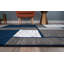 Tapis tissé à motif géométrique bleu marine / gris / blanc Mehul-1411665288-1375564421