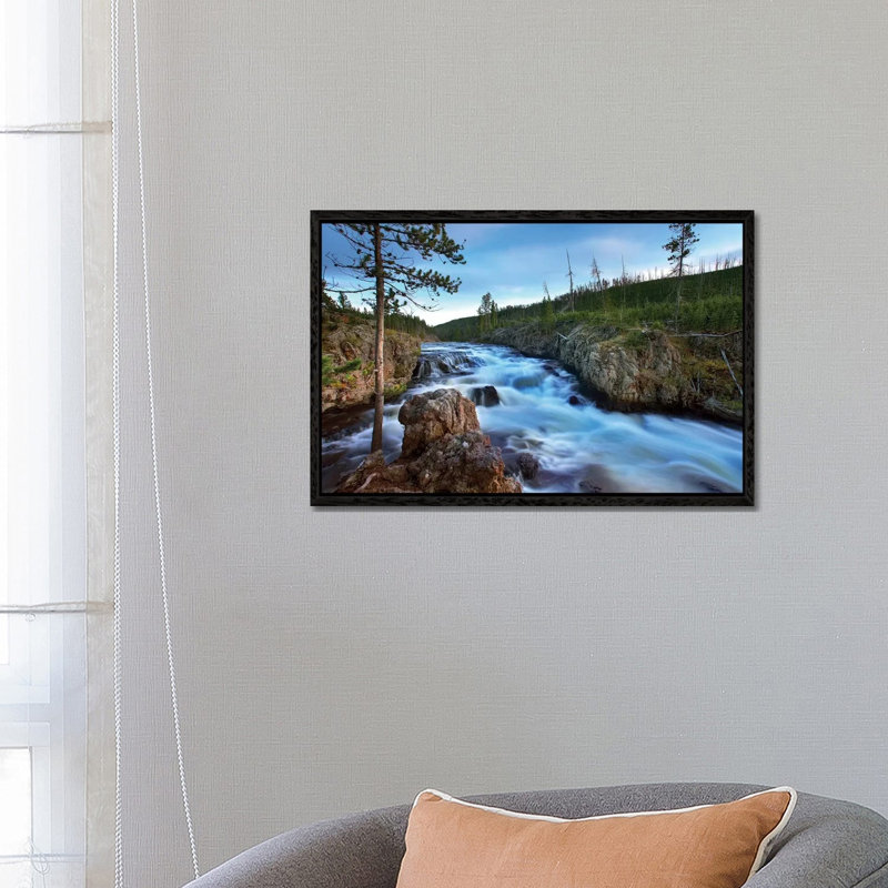 Firehole River, Yellowstone National Park, Wyoming by Tim Fitzharris - Gallery-Wrapped Canvas Giclée on Canvas, Black Framed