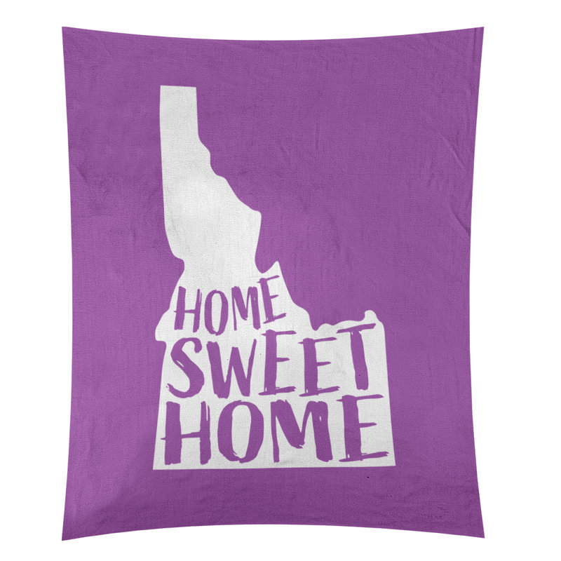 Tapisserie Home Sweet Idaho, H 104 po x l 88 po, Violet