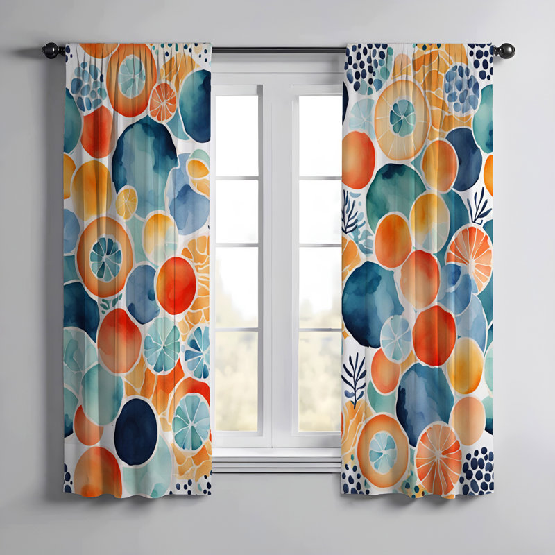 Paire de rideaux semi-transparents Ednita, L 20 po x L 82 po
