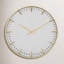 Horloge murale contemporaine en verre blanc Della Joss & Main, 19,63 x 19,63 x 2,38-5983219