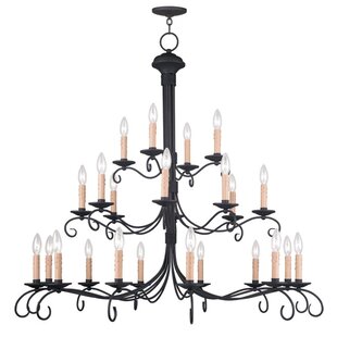 Heritage 24 - Light Candle Style Tiiered Chandelier