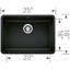 Precis SILGRANIT 25" L x 18'' W Undermount ADA Kitchen Sink-55784337