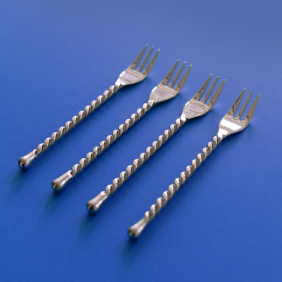 Silver Tear Cocktail Fork