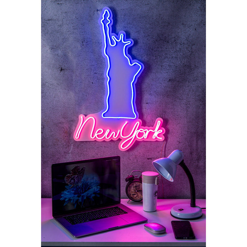 Flexible LED Neon Strip Lights, 18.1 x 27.6 x 0.8 inches, Pink & Blue | IP67 Waterproof, PVC Foam Template, DC 12V, 8W-10W per Meter, 250 cm Total Length | Perfect for Home Decor, Parties & Events
