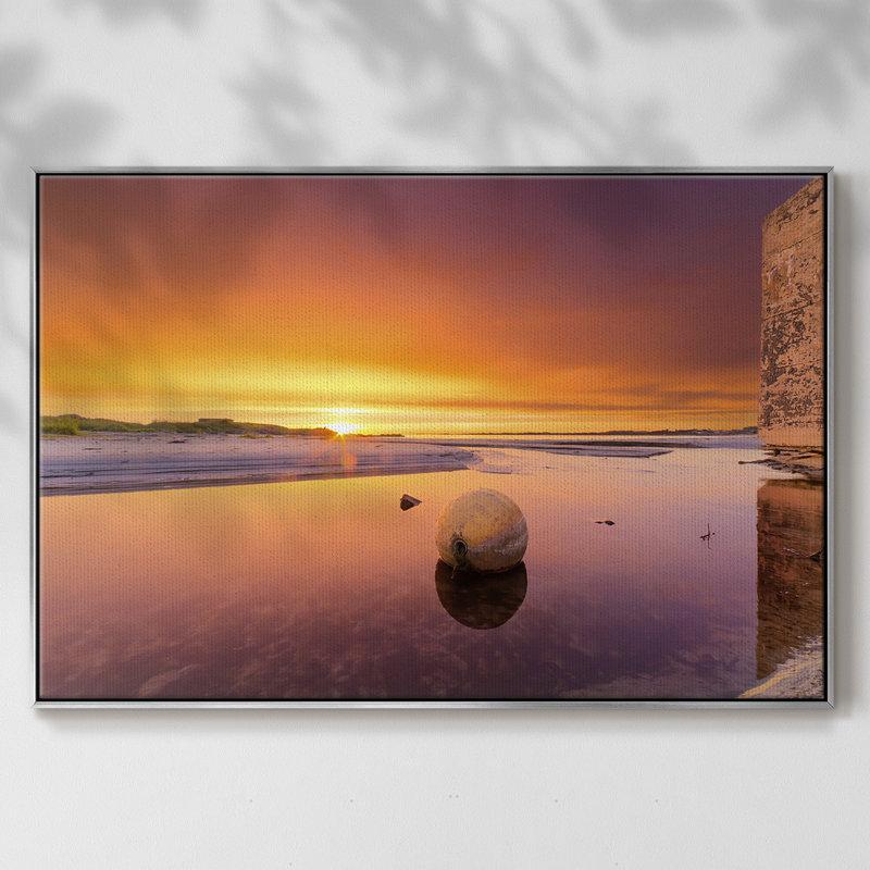 Sunset Tide, reproduction d'art sur toile, Argent, H 17 po x l 25 po x P 2 po
