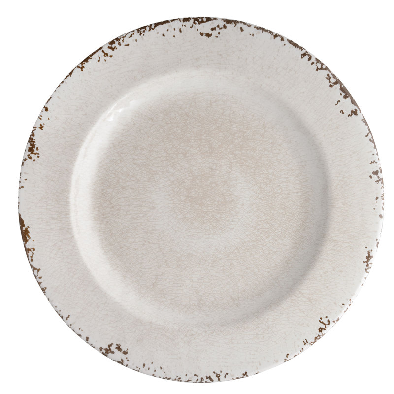 Kinzer Melamine Dinnerware Set 13 Piece - Service for 4, Cream
