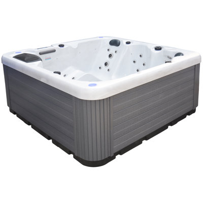 Luxuria Spas 240 Volt 6 Person 40 - Jet Acrylic Square Standard (Hardwired) Hot Tub with Ozonator