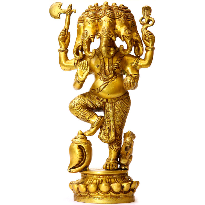 Cinq têtes Ganesha, Or