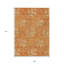 Tapis extérieur lavable floral orange et beige 9 'X 12'