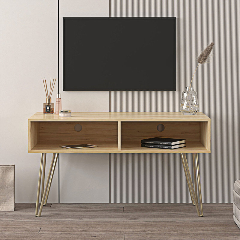 Meuble télé pour téléviseur de 40 po ou moins Luray, Chêne