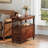 Solid Wood 2-Drawers End Table Side Table For Living Room