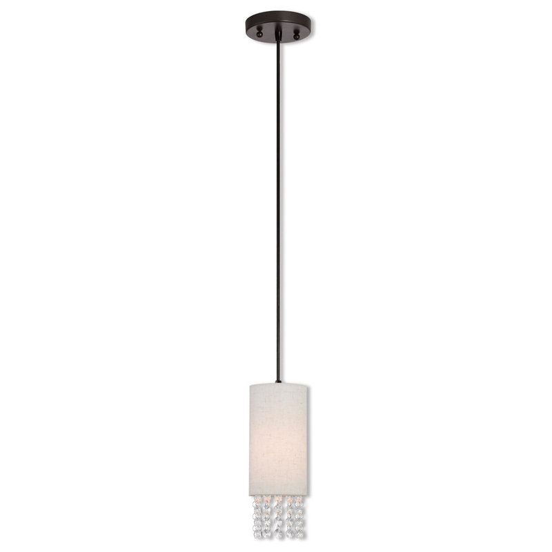 Luminaire suspendu cylindrique à 1 lumière Claudelle