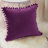Pom Pom Velvet Tassels Pillow Cover-1393702990-1382719342