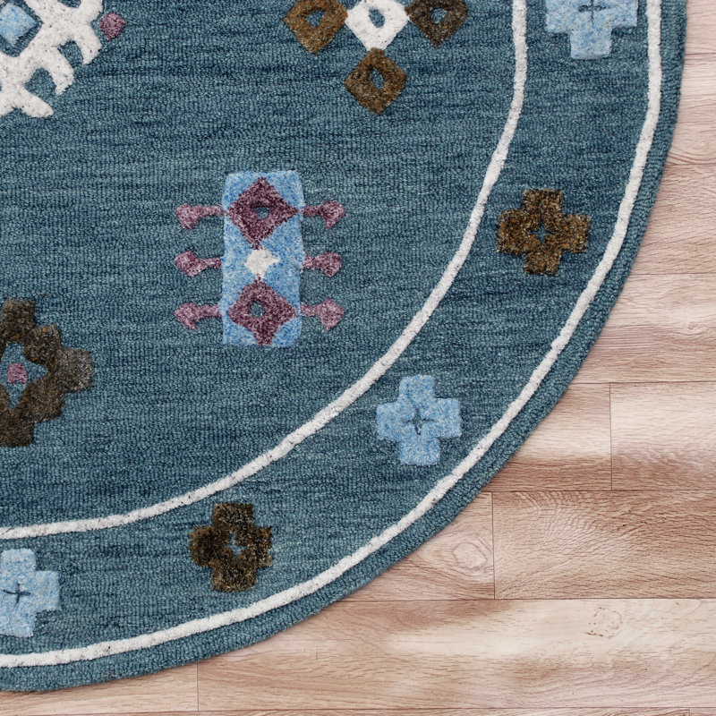 Del Mar Hand Tufted Indoor Rug, Round 5'